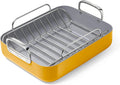 Caraway Roasting Pan 16x13 with Rack - Large Nonstick Roaster