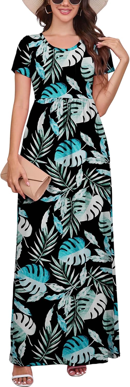 DEARCASE Maxi Dress for Women with Pockets - Casual Elegance