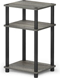 Furinno Just 3-Tier Turn-N-Tube End Table - Compact 3-Tier Side Table