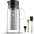 MAVOCOFFEE Glass Cold Brew Maker, 1L Stainless Filter - Refreshing Homemade Iced Coffee!