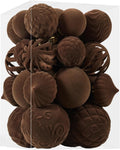 30 Piece Velvet Christmas Ornament Set for Holiday Decor