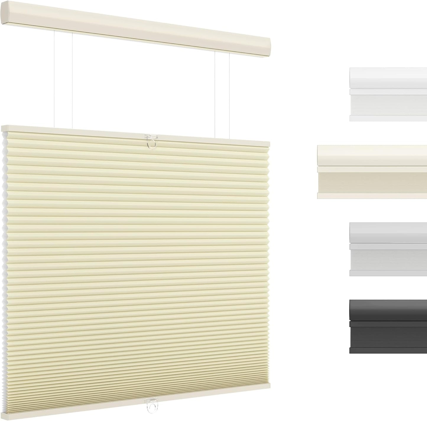 Top Down Bottom Up Cellular Shades for Indoor Windows - Beige