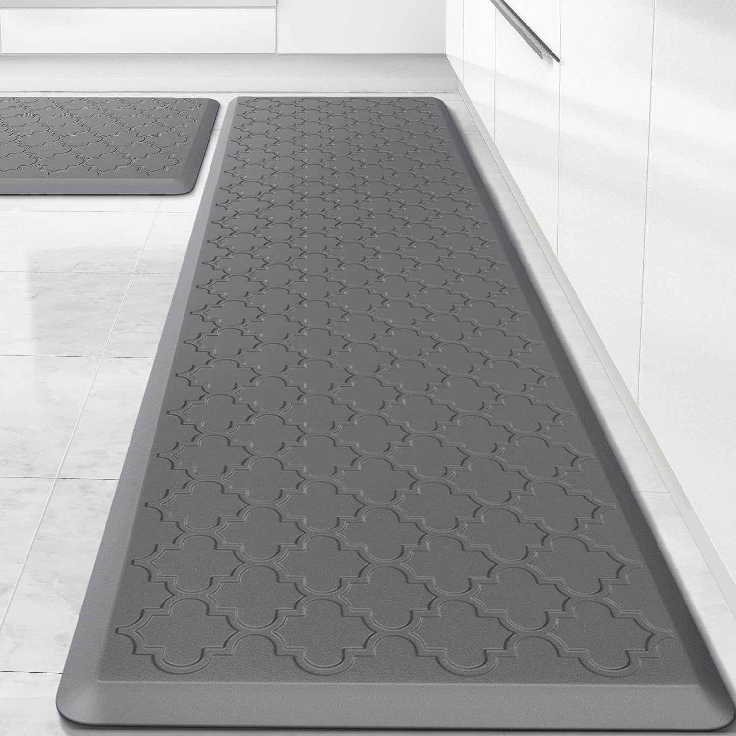 SoftDuo Kitchen Mat Set: Cushioned Anti-Fatigue Comfort