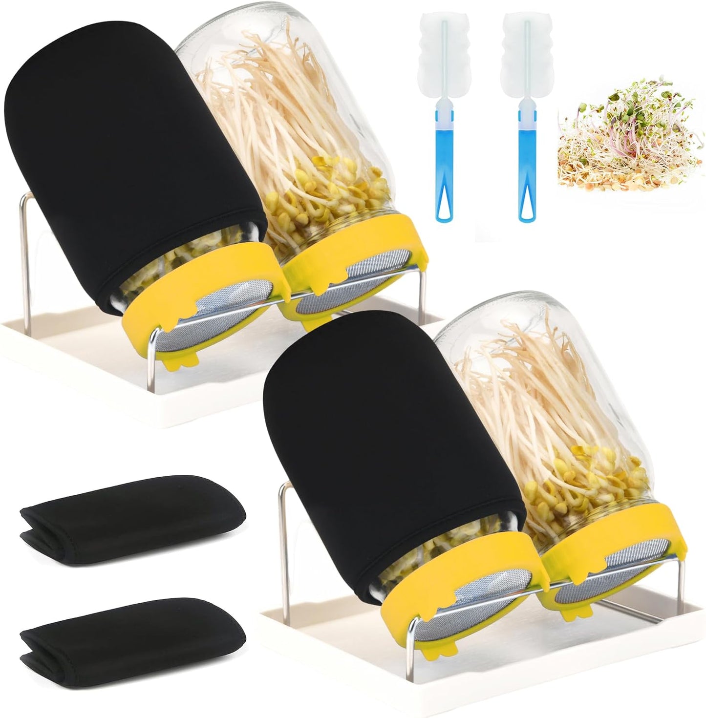 Lulonpon Sprouting Kit for Healthy Homegrown Sprouts and Greens