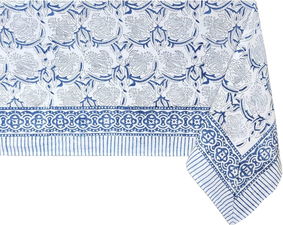 ATOSII Santorini 100% Cotton Tablecloth for Elegant Dining