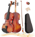 1/8 Beginner Violin Kit Complete Violin Set - Natural Finish