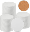 4 in Round Blank Ceramic Coasters 50 Pack - DIY Paintable Coaster Set