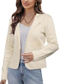 Women Sweater Blazer Cropped Cardigan - Lightweight Knit Jacket