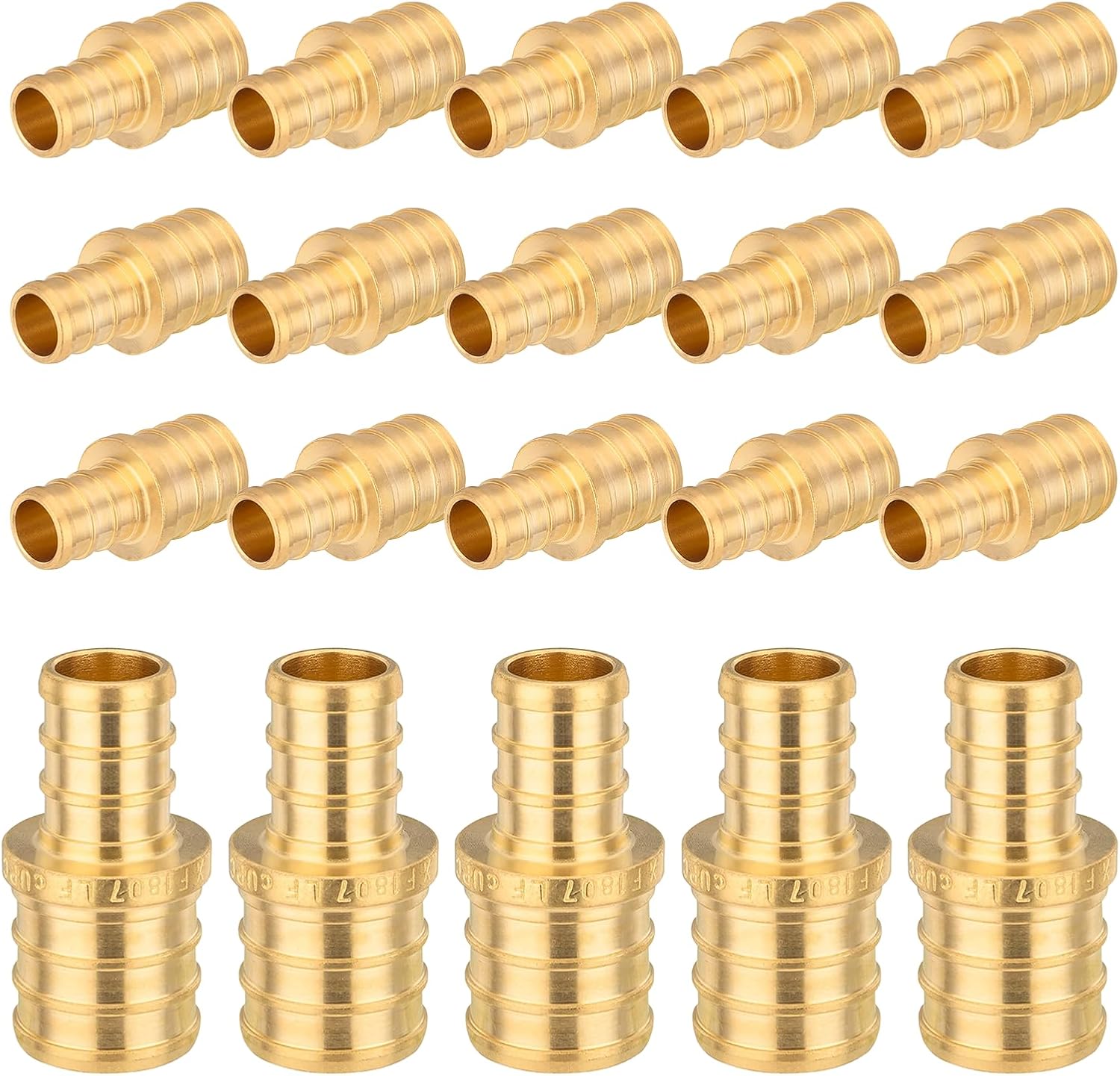 PEX Fittings 1 Inch x 3/4 Inch Reducing Coupling 20-Pack
