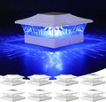 Solar Post Cap Light 8Pack White - RGB Color Changing Fence Post