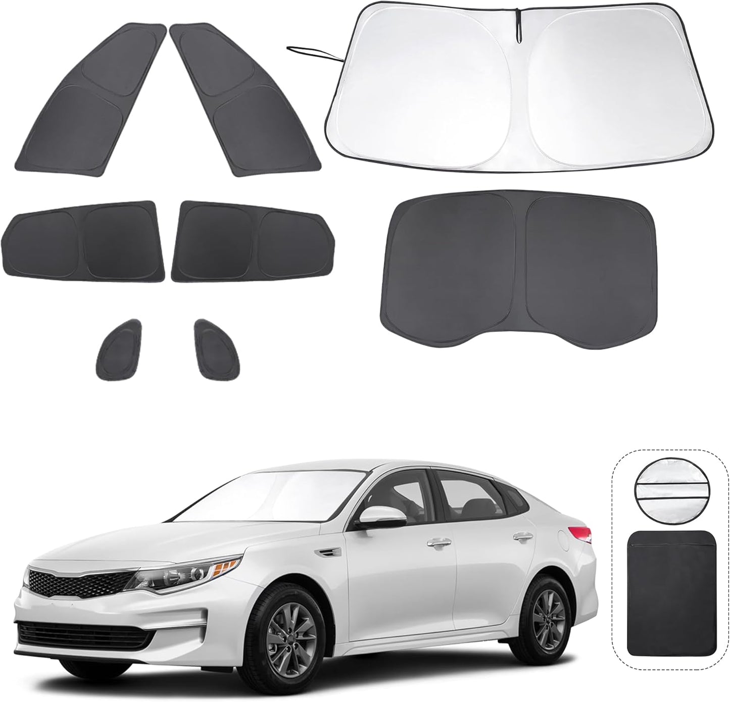 Custom Fit Window Shades for Kia Optima 2016 2017 2018 2019 2020