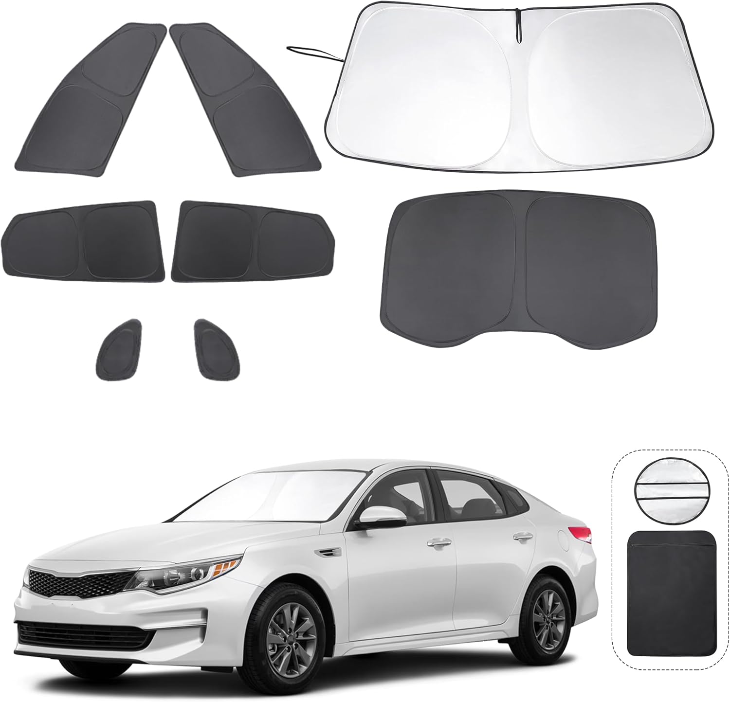 Custom Fit Window Shades for Kia Optima 2016 2017 2018 2019 2020