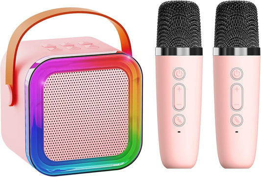 Portable Karaoke Machine - 2 Mics, Voice Changing, Perfect for Parties