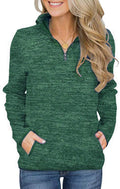 Cozy Convenience: Artfish Quarter Zip Fleece Sweatshirt