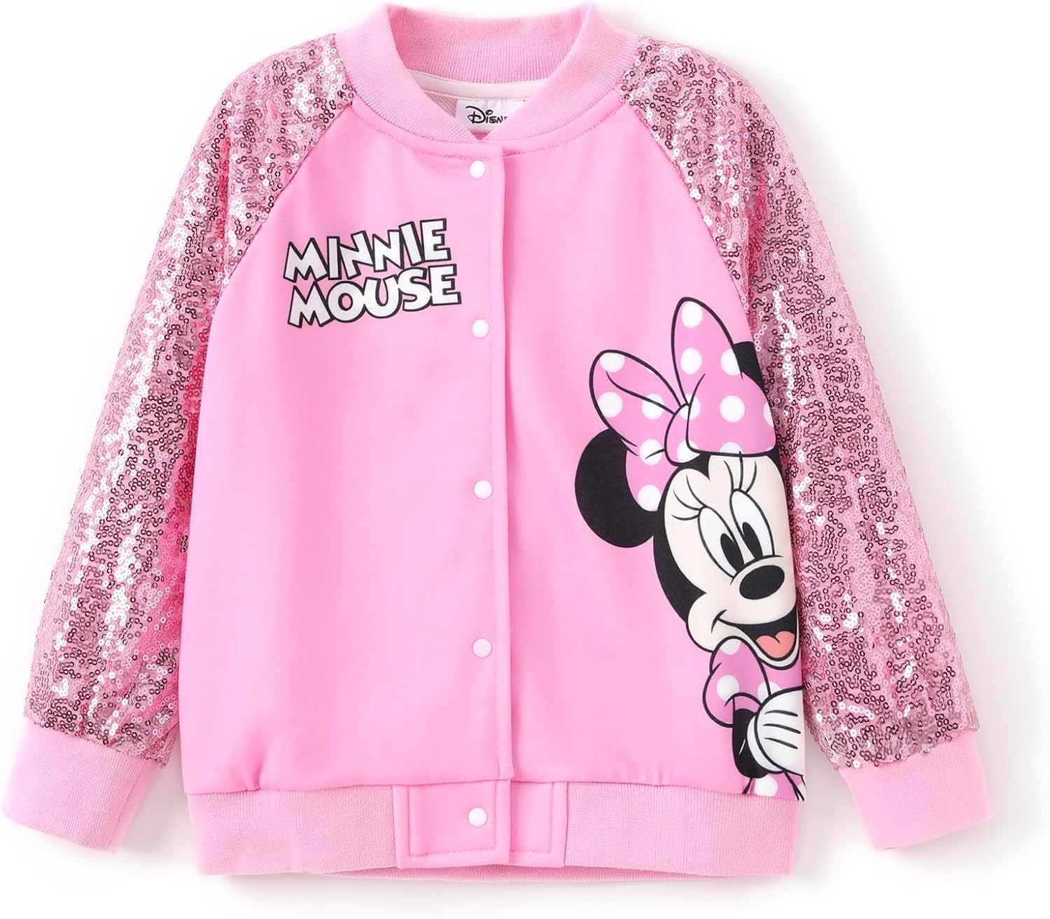 Disney Minnie Mouse Lightweight Zip Up Jacket for Kids 2-14 Years