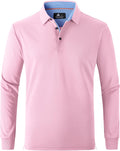 SWISSWELL Long Sleeve Polo Shirts for Men - Comfortable All-Season