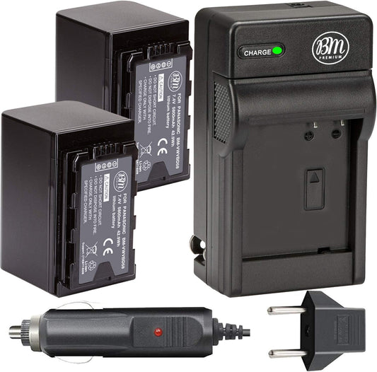 BM Premium VW-VBD58 Batteries and Charger for Panasonic Camcorders