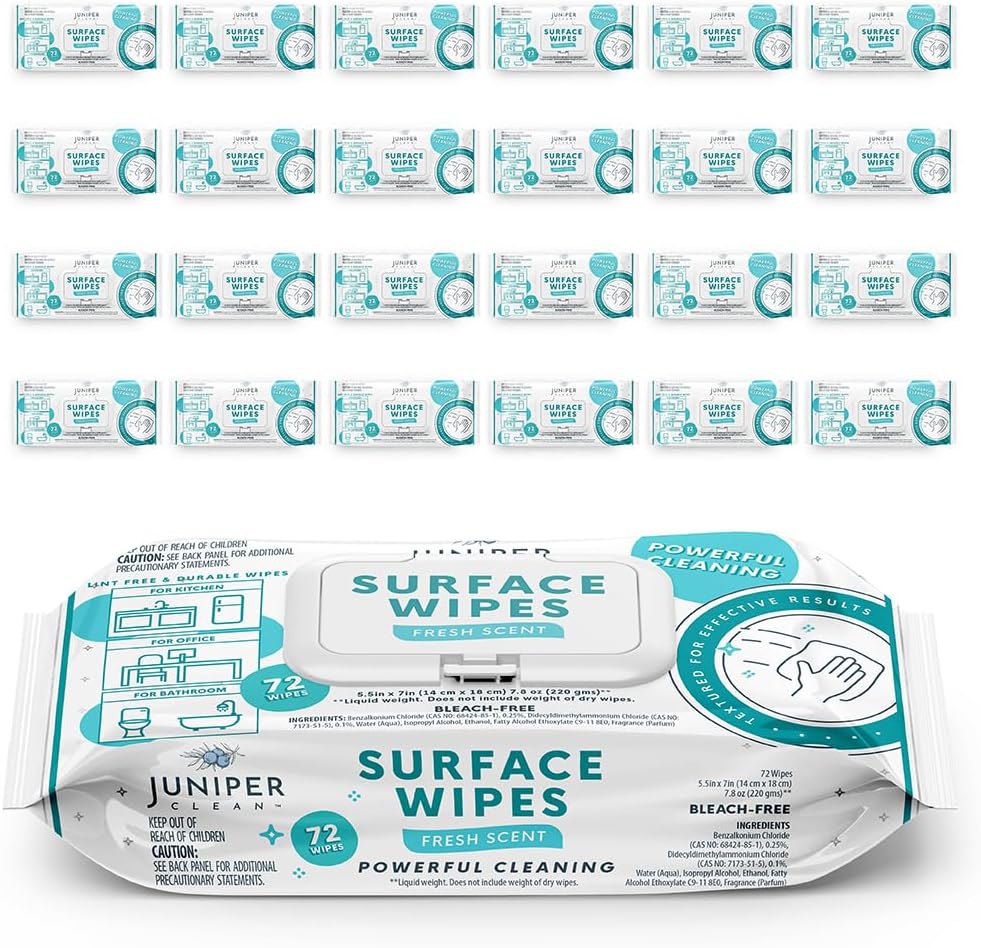 24 Pack Surface Cleaning Wipes for All-Purpose Cleaning Needs