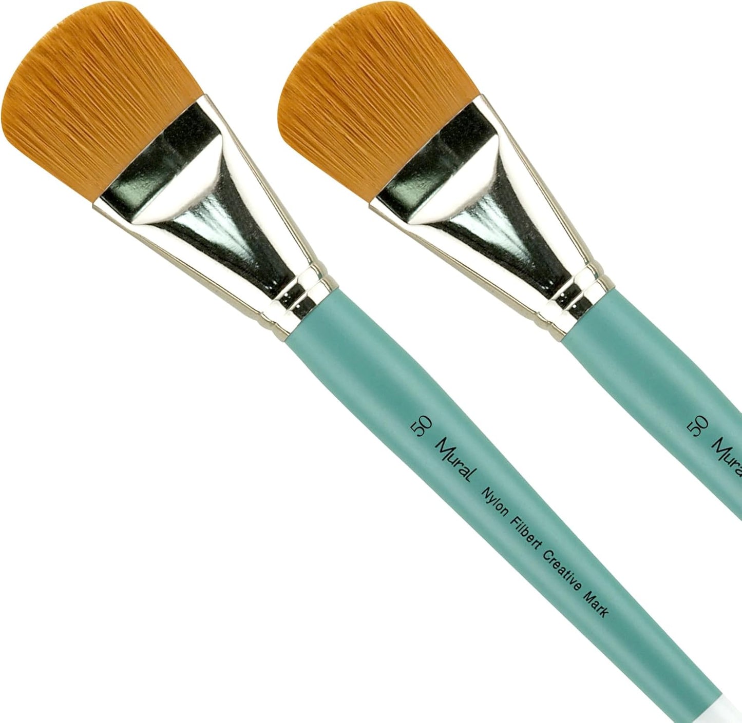 Large Mural Synthetic Golden Taklon Paint Brush for Artists