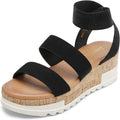DREAM PAIRS Women's Open Toe Platform Wedge Sandals - Summer Lift
