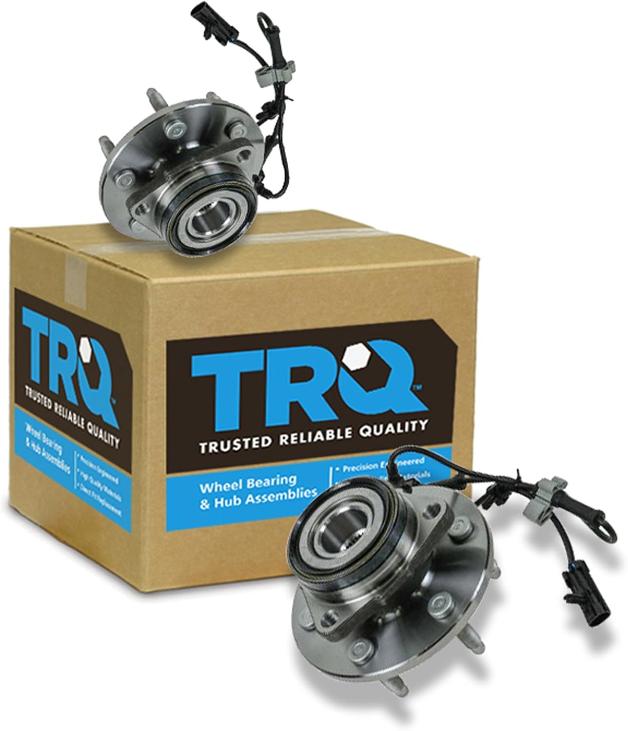 TRQ Front Wheel Bearing & Hub Assembly Set for 2002-2006 SUVs