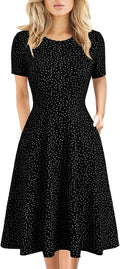 Women's Elegant Knee Length A-Line Dress - Flattering Office to Party