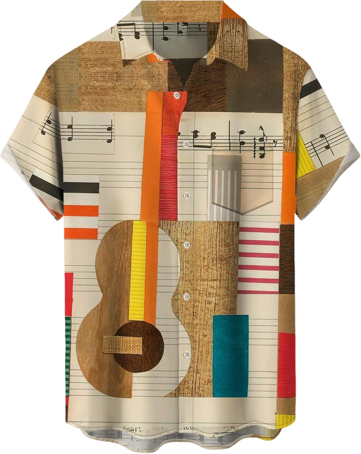 Hawaiian Vintage Music Shirt: Big & Tall Casual Beach Style