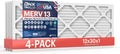 BNX TruFilter 12x30x1 MERV 13 Air Filter 4-Pack - High Capture