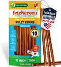 Odor-Free Thin Bully Sticks 12 in, 10 Pack - Low Odor Long-Lasting