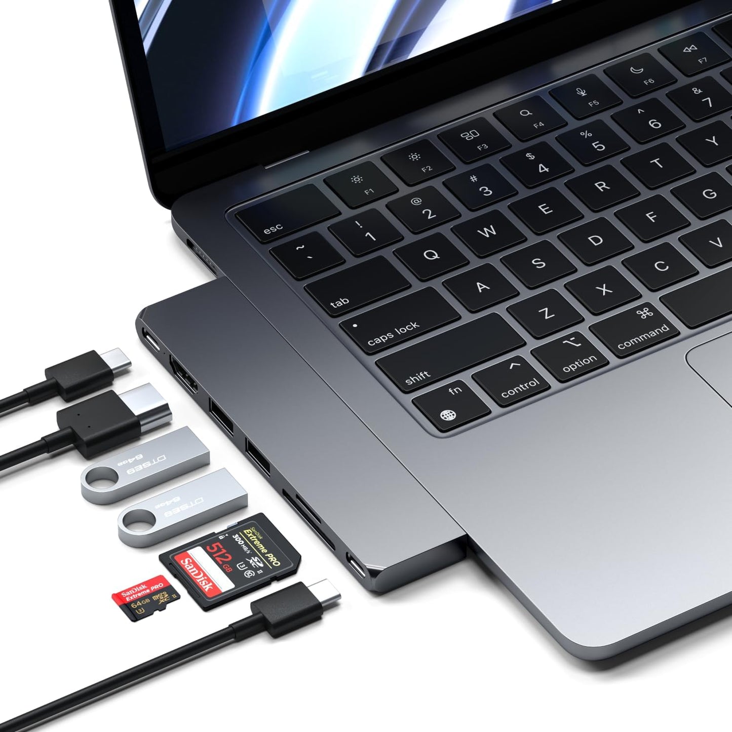 Satechi 7 in 1 USB C Hub Multiport Adapter for MacBook Pro