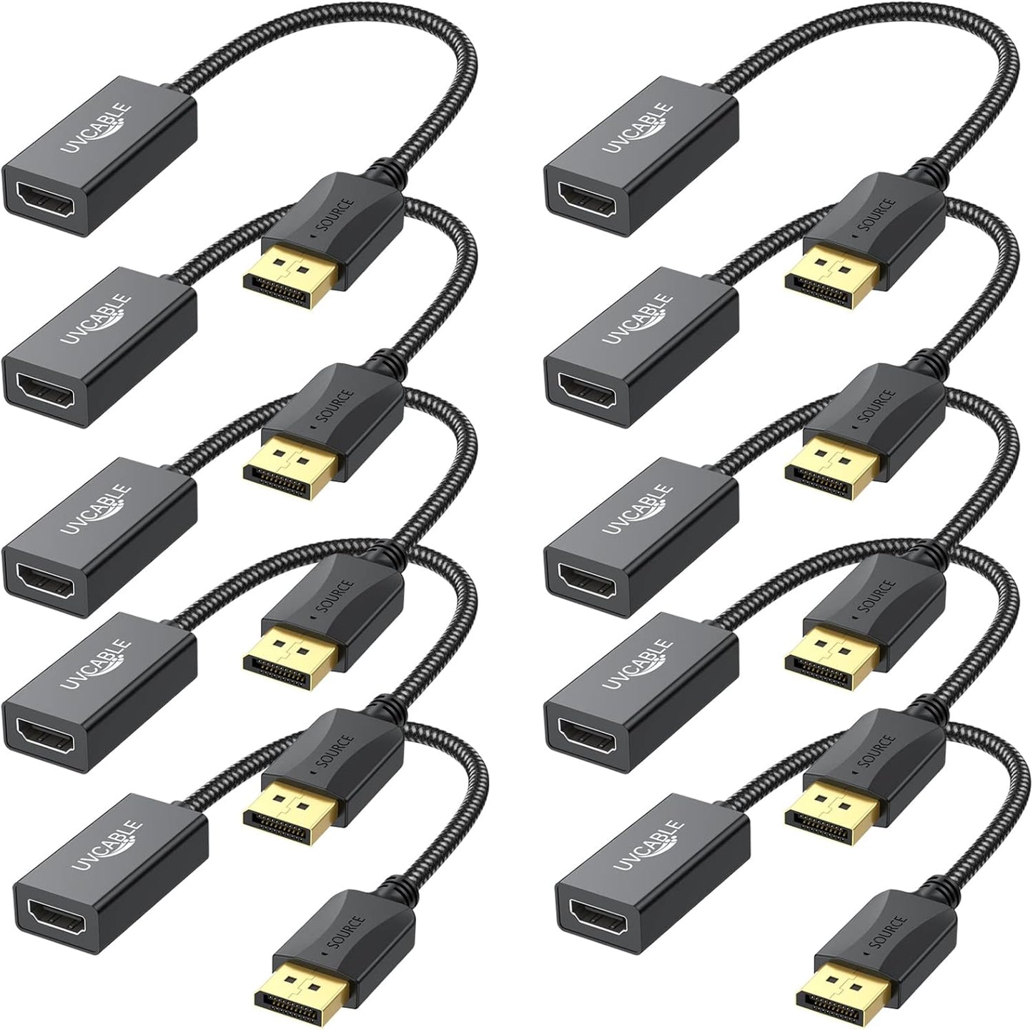 DisplayPort to HDMI Adapter 4K, 10-Pack for High-Quality Displays