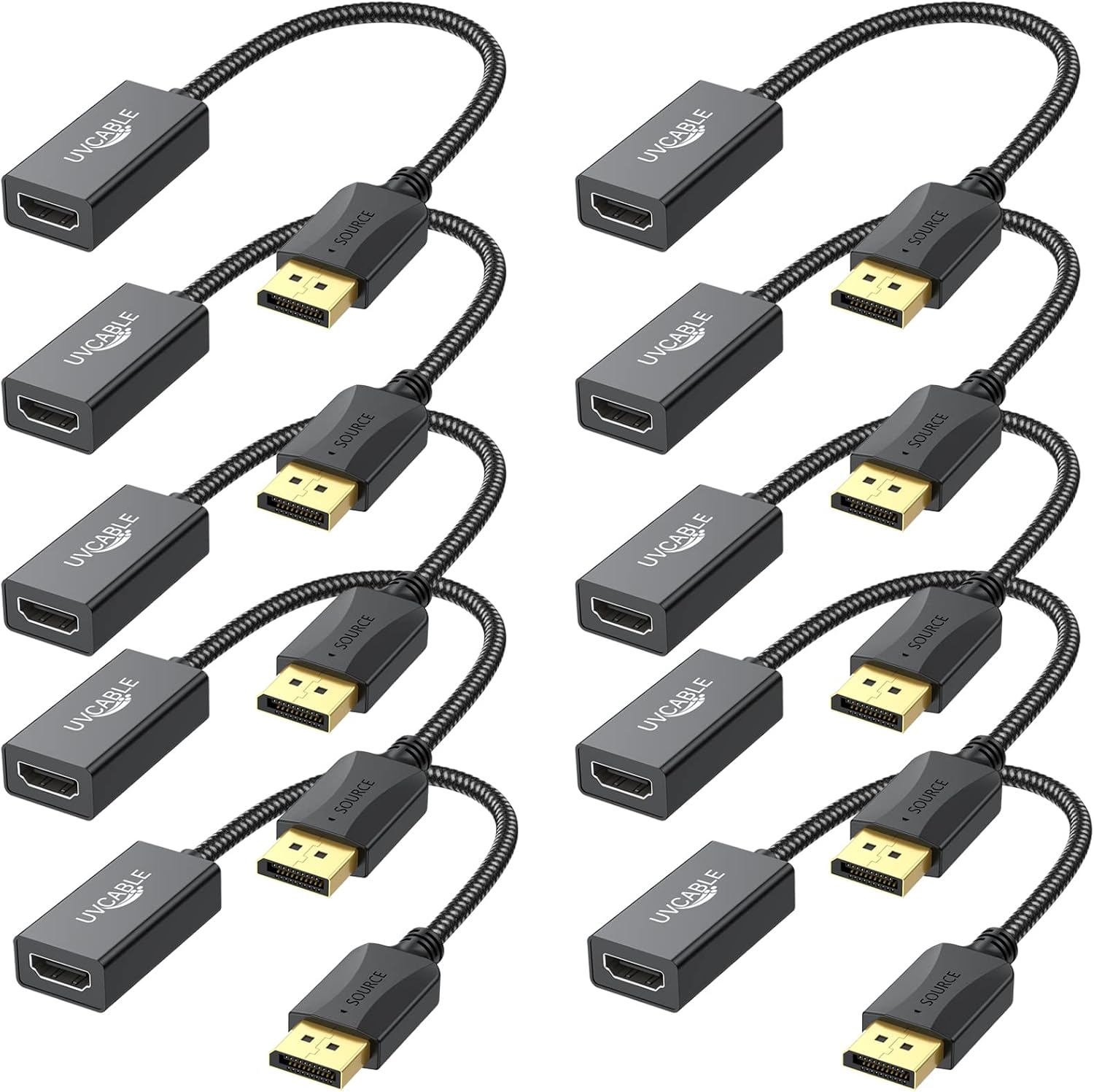 DisplayPort to HDMI Adapter 4K, 10-Pack for High-Quality Displays