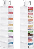 7 Shelf Weekly Clothes Organizer for Kids - 2 Pack Hanging Closet