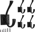 Decorative Heavy Duty Towel Hooks 10 Pack - Matte Black Wall Mounted