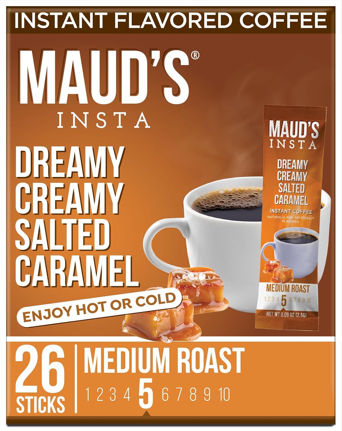 Maud's Salted Caramel Instant Coffee - Dreamy Creamy Flavor