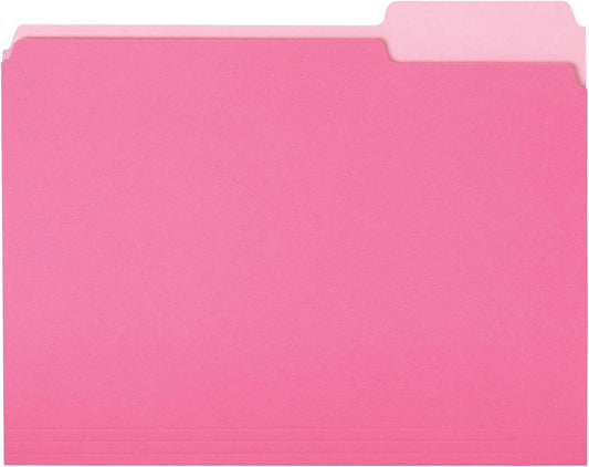 Organize in Style:  Basics Pink File Folders
