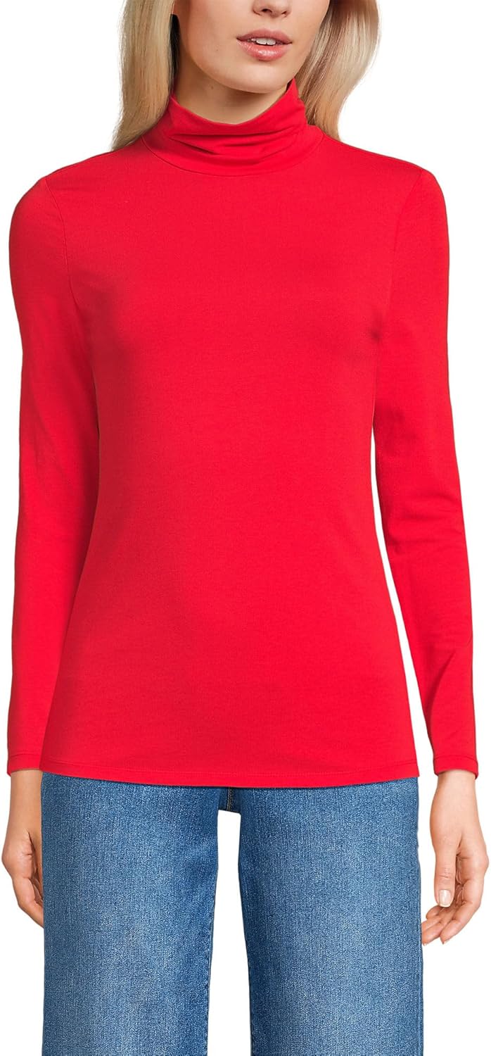 Lightweight Jersey Long Sleeve Turtleneck for Everyday Style