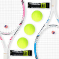 Adult Tennis Racket Set with 3 Balls and Essential Accessories