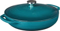 Lodge 3.6 Quart Enameled Cast Iron Covered Casserole - Oven Safe
