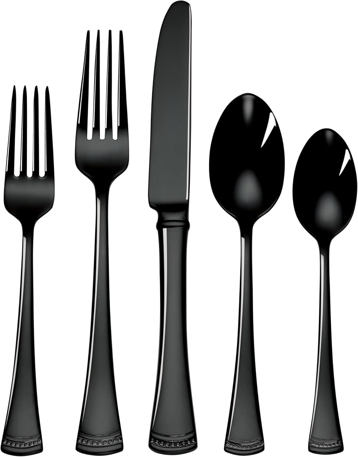 Lenox Portola Black 20-Piece Flatware Set for Elegant Dining