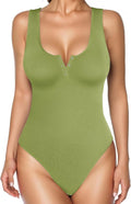 Popilush Bodysuits for Women Tummy Control Henley - Comfortable