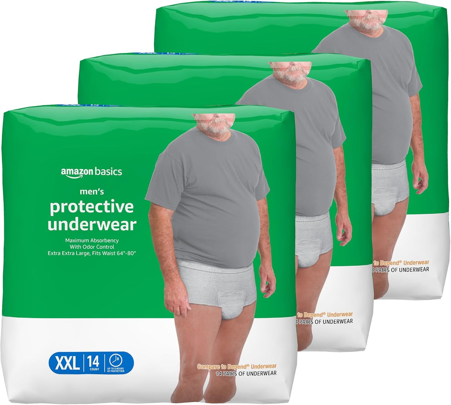 Maximum Absorbency Incontinence Underwear for Men, 2X-Large