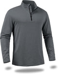 CARWORNIC Men's Long Sleeve 1/4 Zip Athletic Shirt - Quick Dry Comfort