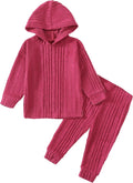 Toddler Girl Cashmere Blend 2-Piece Fall Set - Warm Ribbed Tee