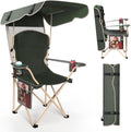 Portable Camping Chair with Canopy - Comfortable Foldable Shade Chair