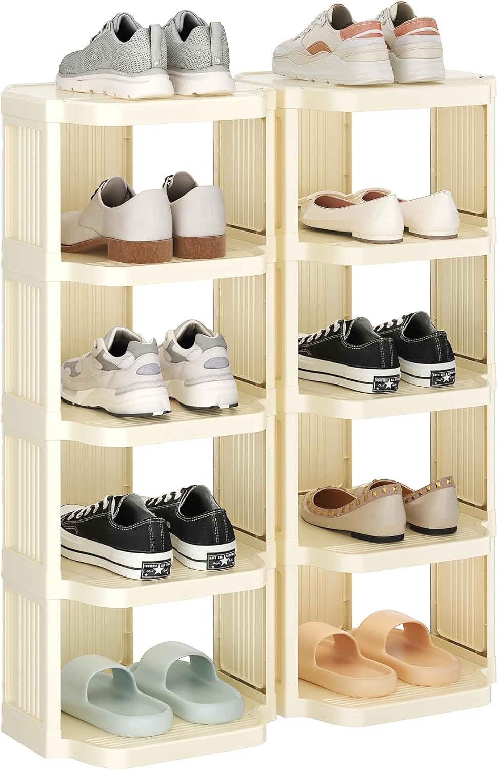 10 Tiers Stackable Shoe Rack for Closet and Small Spaces