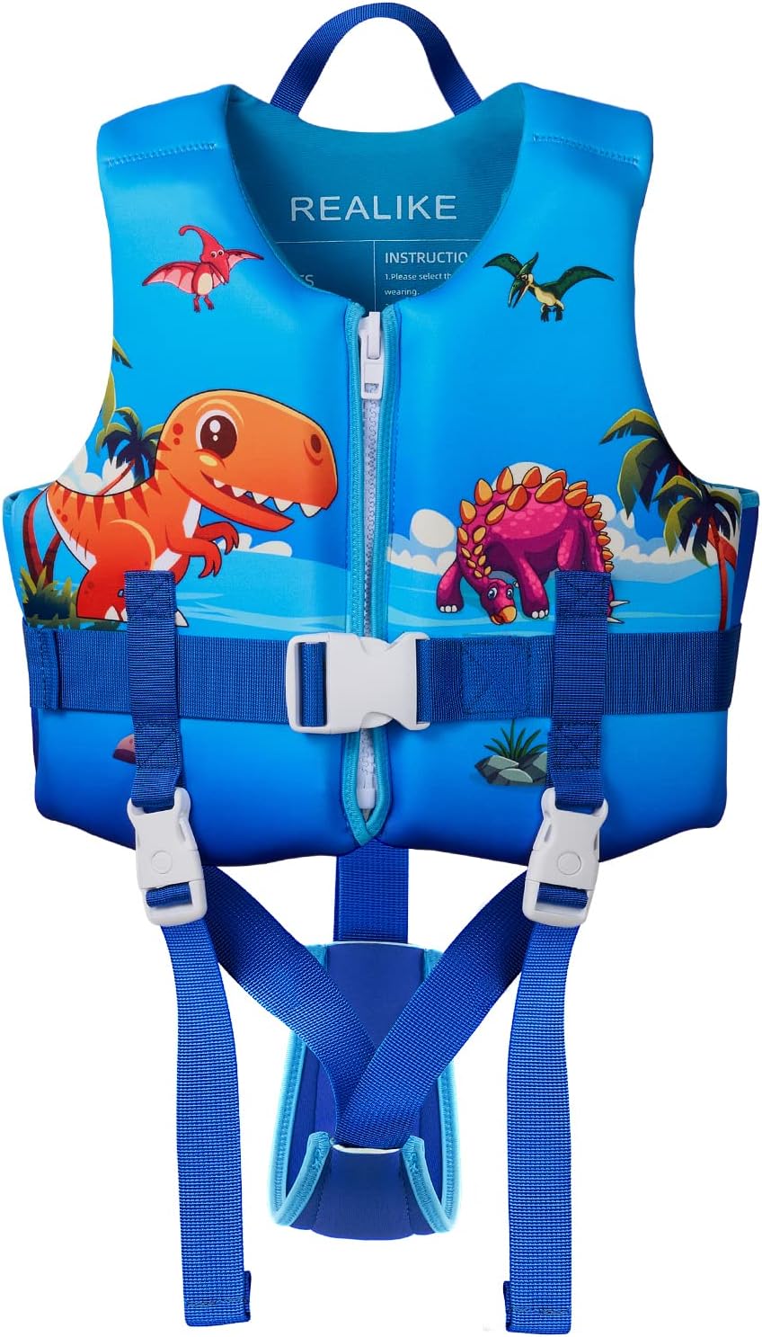 REALIKE Kids Swim Vest for Toddlers with Adjustable Safety Strap