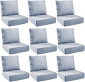 Outdoor Cushion Set 24x24x6 in Patio Cushions 9-Pack - Baby Blue