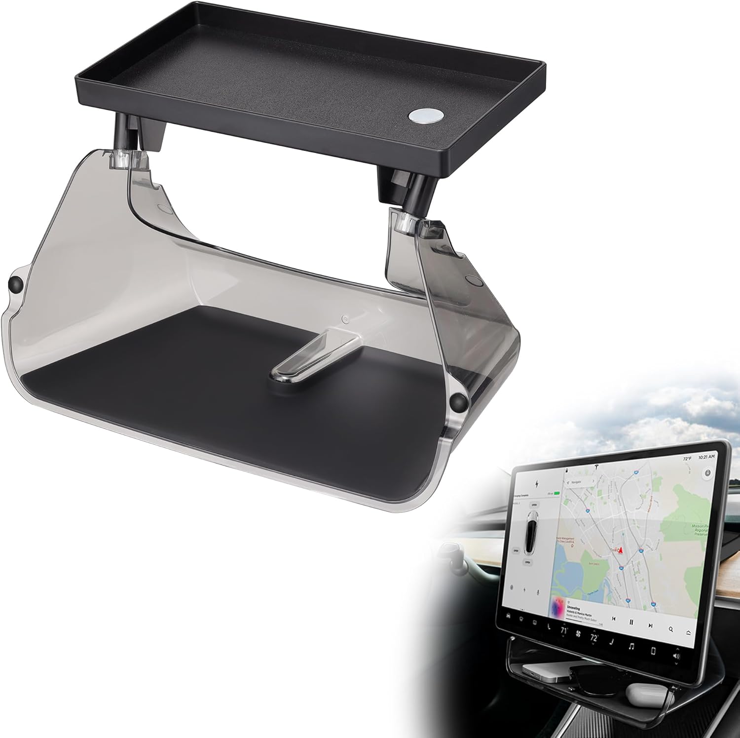 Under Screen Storage Organizer for Tesla Model 3 and Y Accessories