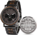 Engraved Wooden Watch for Boyfriend Personalized Mens Watch